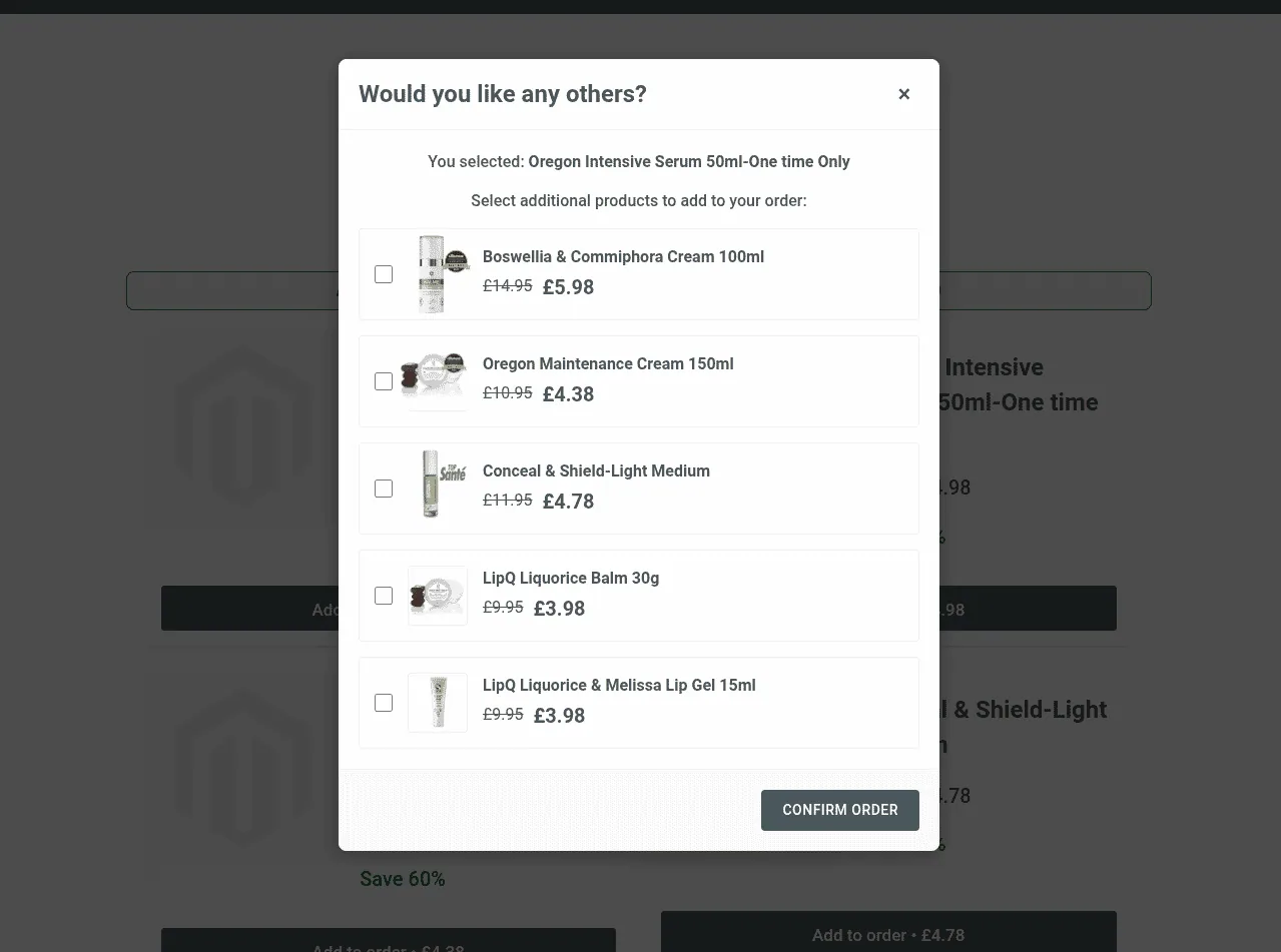 Magento Upsell