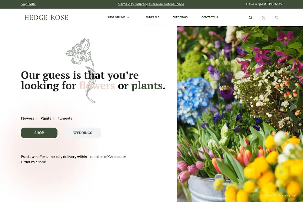 The Hedge Rose website