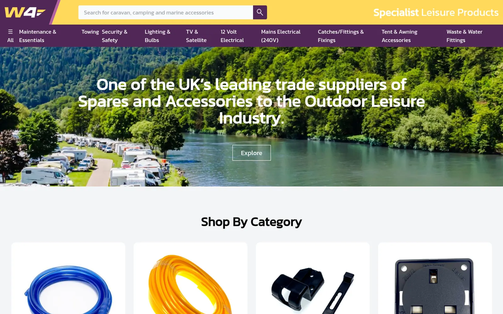 The W4 Leisure homepage